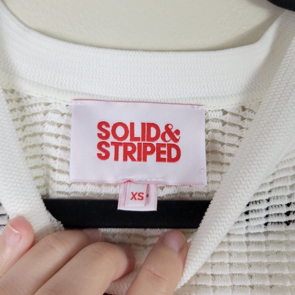 Solid & Striped Carson Marshmallow White Mesh Sho… - image 6